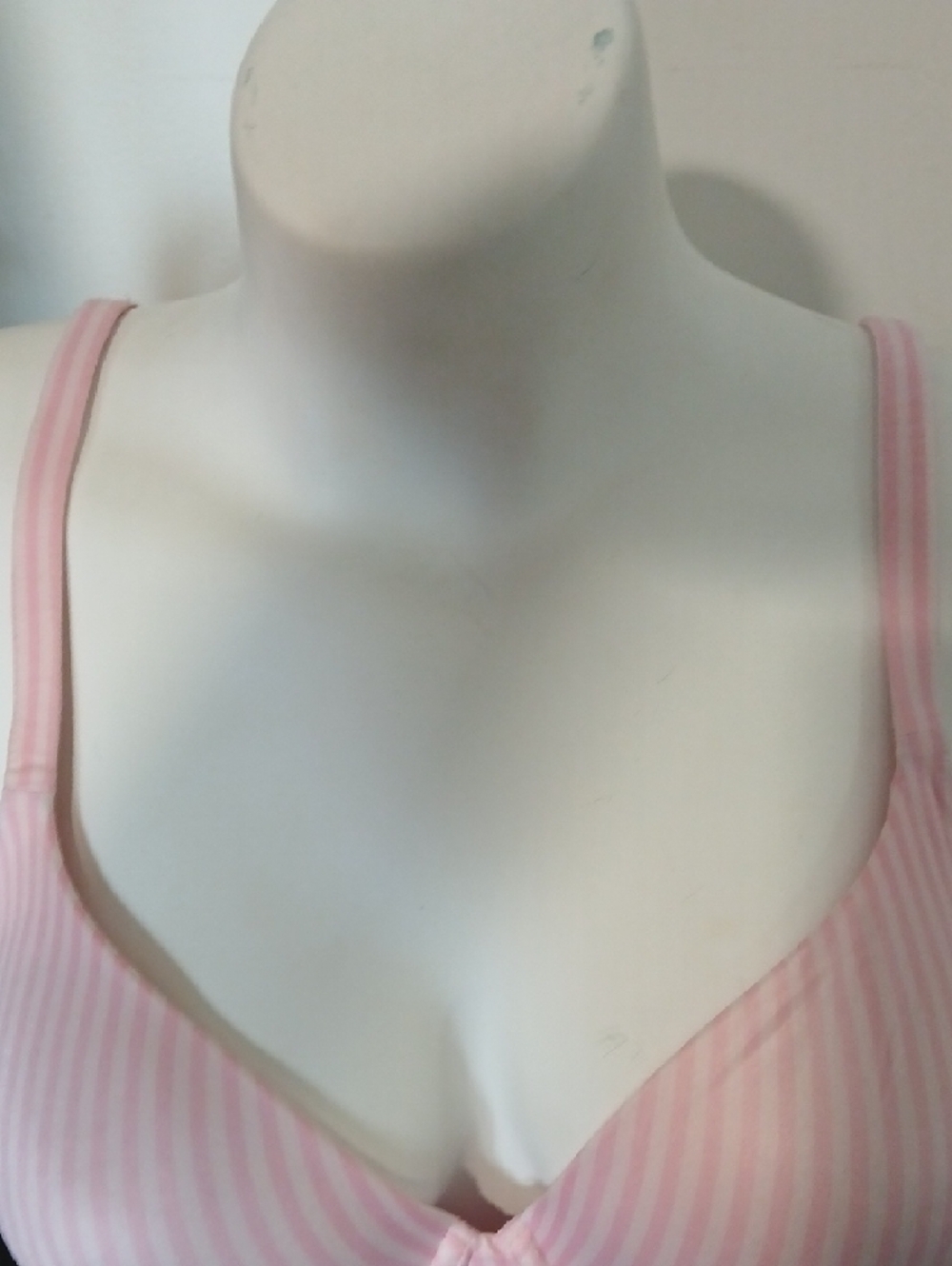 VS Body By Victoria Lined Perfect Coverage Iconic Sexy Pink & White Striped Bra - Picture 7 of 15